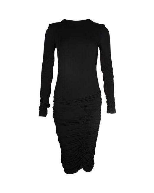 Ba&sh Black Ruched Bodycon Dress
