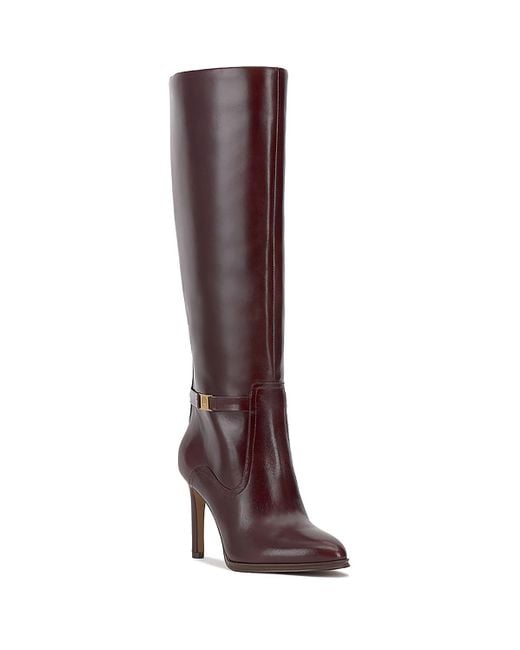 Vince Camuto Brown Vcskylie Zipper Made Over-The-Knee Boots