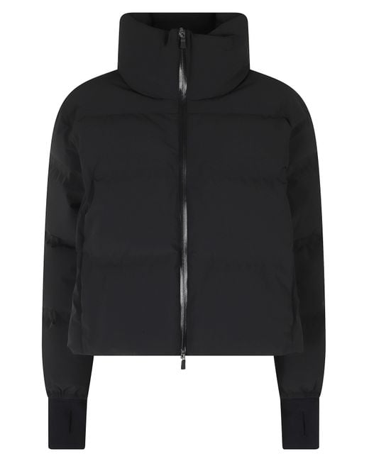 Herno Black High Neck Double-Slider Zip Polyamide Jacket