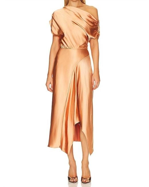 A.L.C. Orange Jasmine Midid Dress