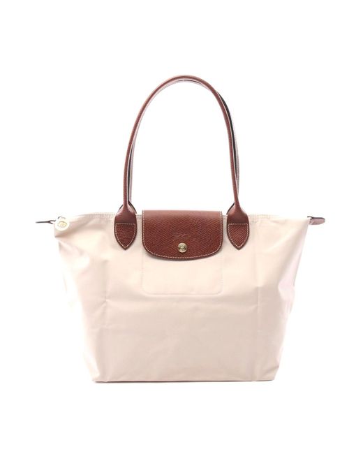 Longchamp Pink Le Pliage Original M Tote Bag Canvas Leather
