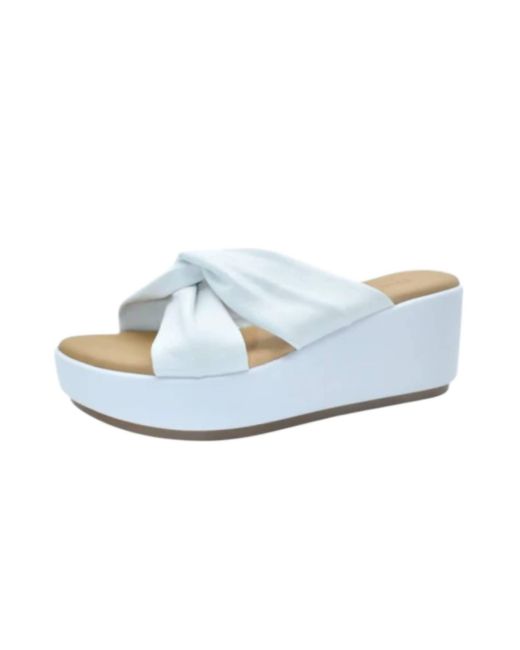The Flexx Blue Theo-Foulard Platform Sandal