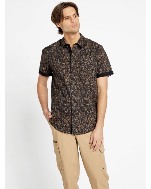 Guess Factory Black Ash Poplin Shirt for men