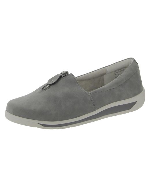 White Mountain Blue Claudie Faux Leather Comfort Insole Slip-on Sneakers