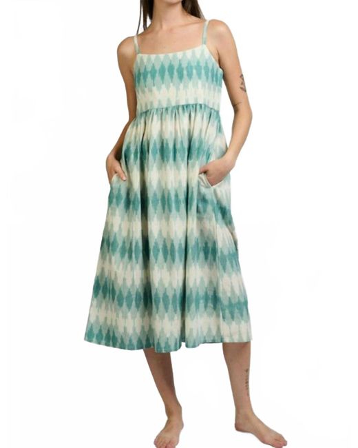 Mata Traders Green Sofia Midi Dress