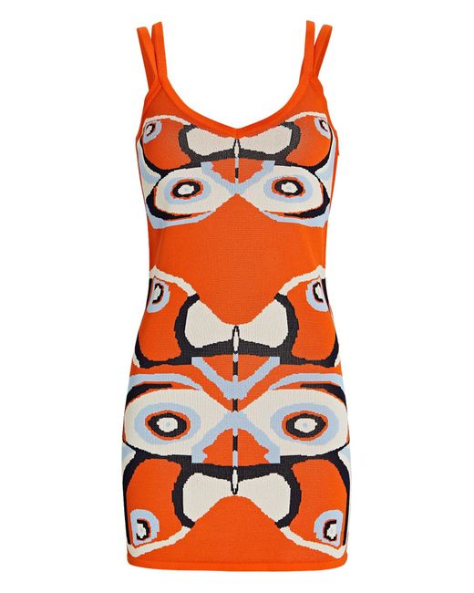 Alexis Orange Angeles Butterfly Knit Mini Dress