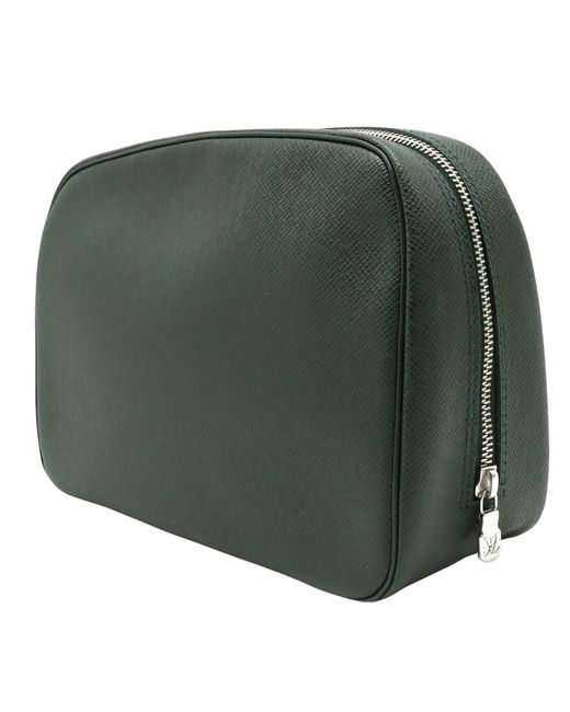 Louis Vuitton Green Trousse De Toilette Leather Clutch Bag (pre-owned)