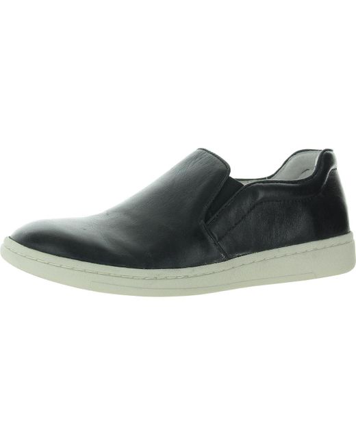 Söfft Black Solid Leather Loafers
