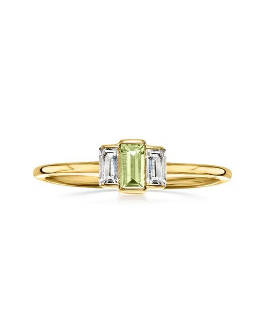 Ross-Simons Yellow Peridot Ring With Topaz