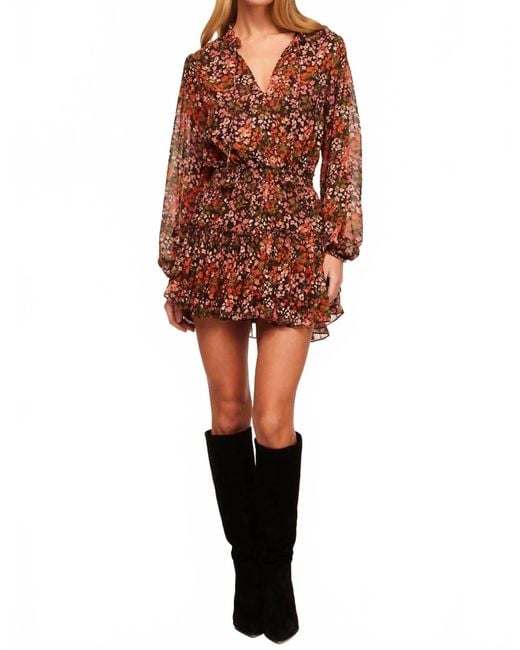 MISA Los Angles Red Lorena Mini Dress