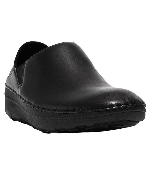 Fitflop Black Superloafer Leather Loafer
