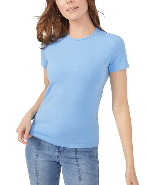 J.McLaughlin Blue Solid Allie T-shirt