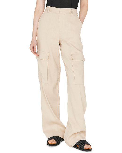 FRAME Natural High Rise Flare Legs Cargo Pants