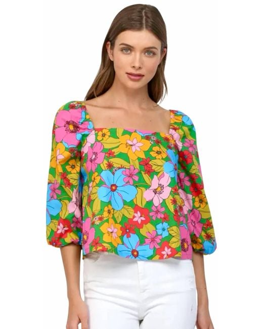 Fate Black Bitsy Floral Top