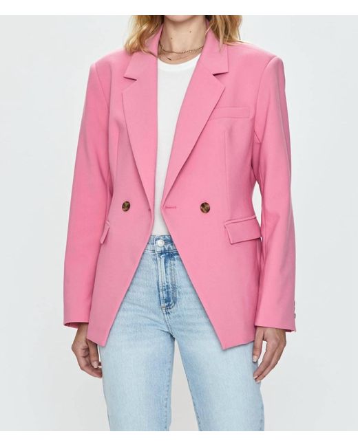 Pistola Pink Remy Double Breasted Blazer