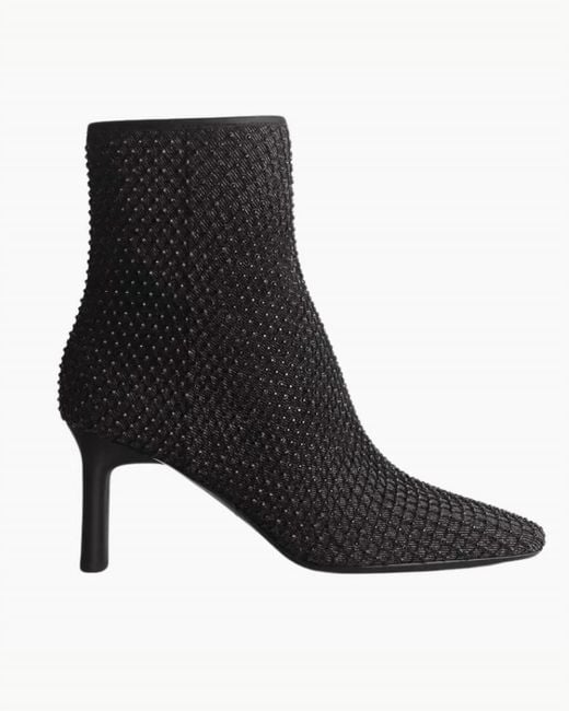 Rag & Bone Black Aja Diamante Mesh Boot