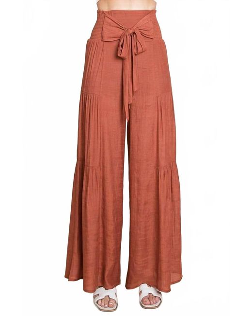 Jade By Jane Red Tie Front Pants