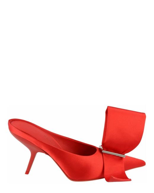 Ferragamo Red Emii 85 Mules