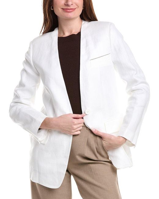Peserico White Linen Jacket