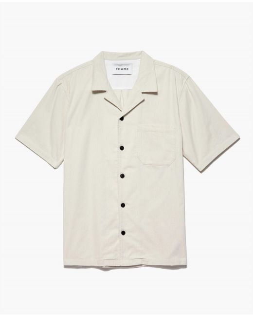 FRAME White Light Weight Cord Camp Collared Shirt for men