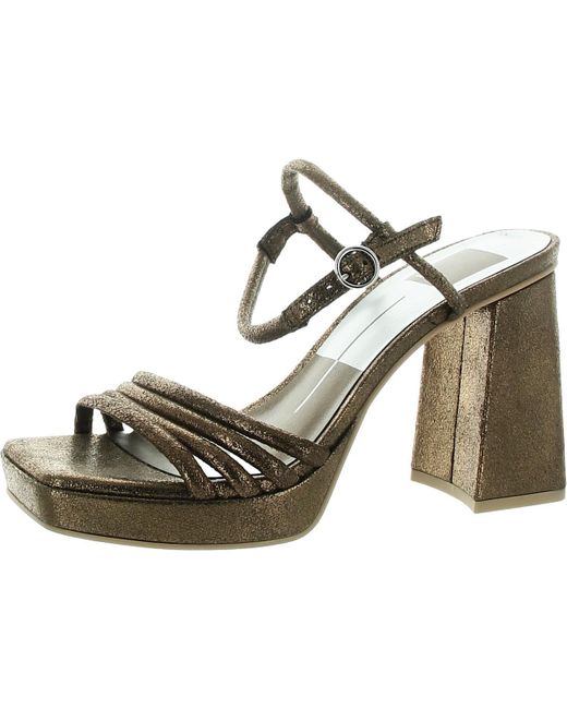 Dolce Vita Brown Metallic Block Heels