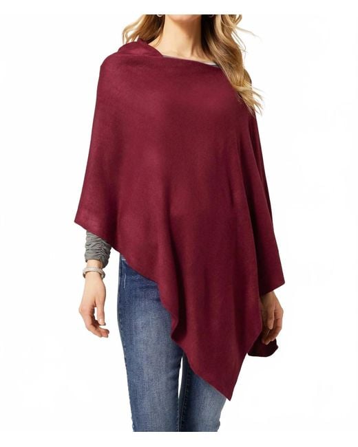 Coco + Carmen Red Lightweight Versatile Poncho