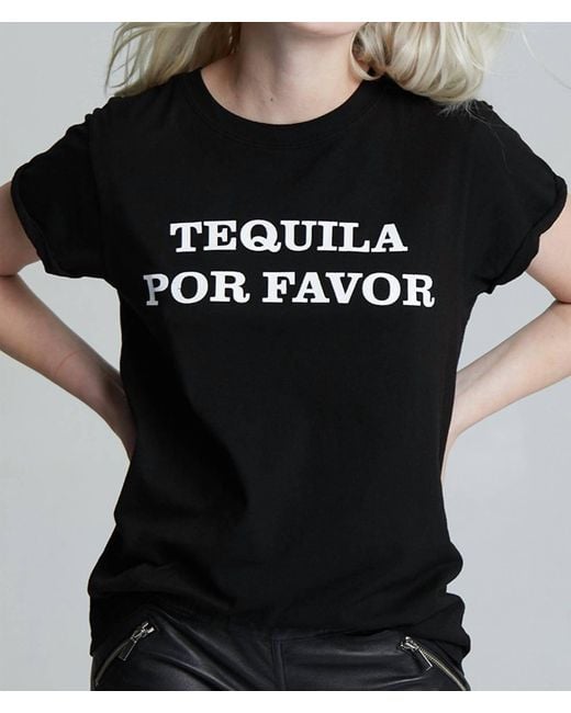 Recycled Karma Tequila Por Favor Tee In Black Lyst