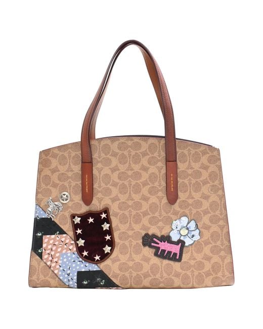 COACH Brown X Keith Haring Charlie Carryall Bag