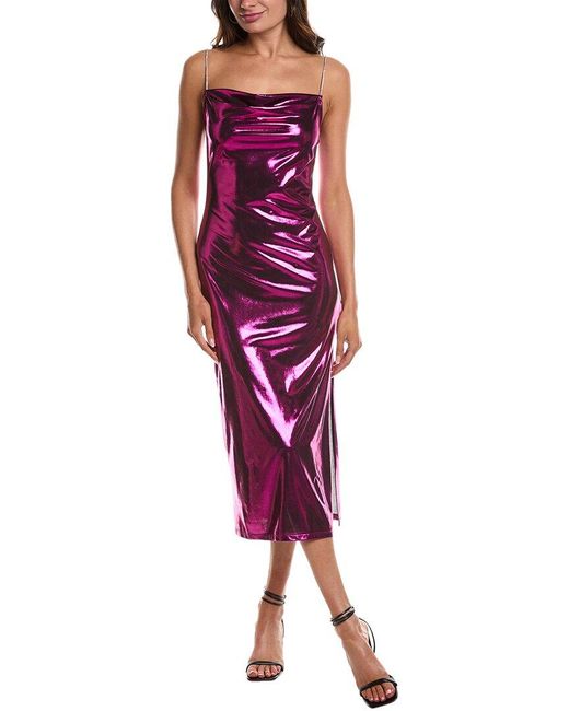 Robe BEBE Avec Sequins Et Dentelle - Taille XS/S (US 4), Fluide, Couleur Violette, Neuf Avec étiquettes