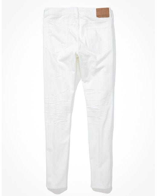 American Eagle Outfitters White Ae Airflex+ Patched Skinny Jean for men