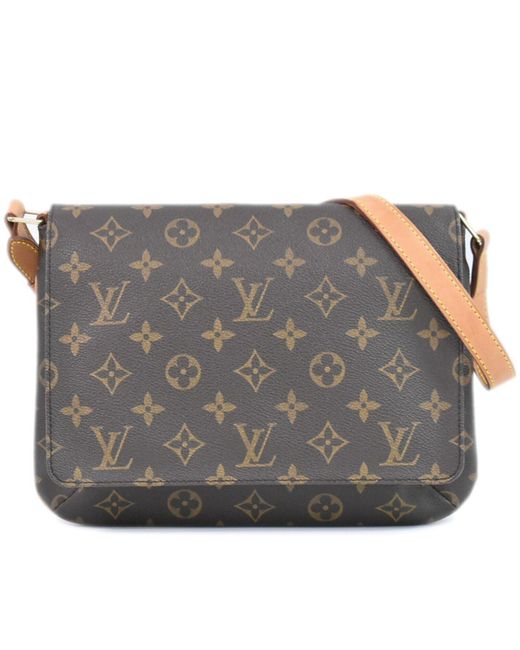 Louis Vuitton Gray Canvas Shoulder Bag (pre-owned)
