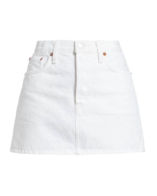 Re/done 90s Mini Skirt In White