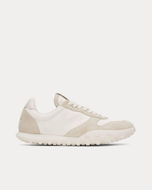 Jil Sander White Vapour Low Top Shiny Sneakers