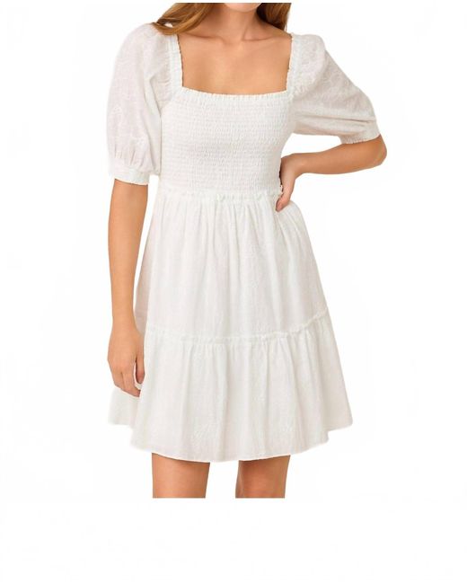 lilly pulitzer white ruffle dress Women's Hadly Short Sleeve Smocked flare dress with double layer ruffles at v Lilly Pulitzer White Sleeveless Pompom