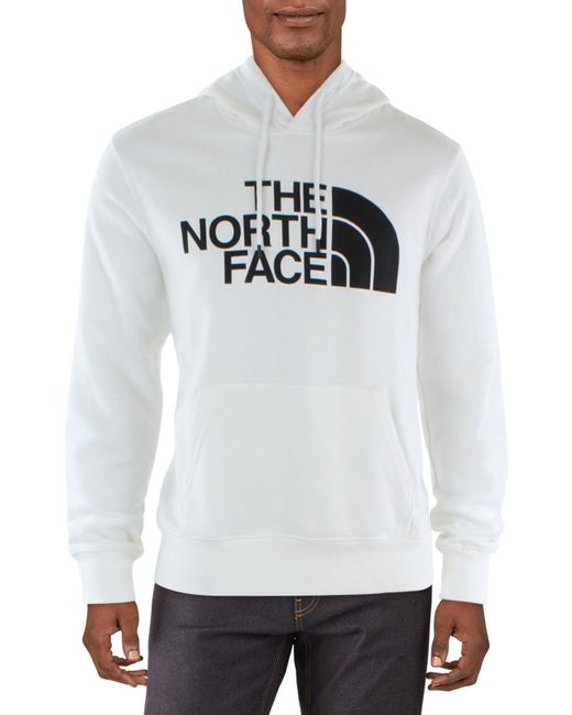 The North Face White Half Dome Fleece Standard Fit Hoodie for men