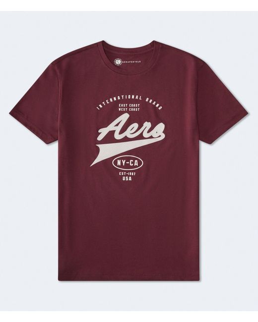 Aéropostale Red Script Logo Graphic Tee for men