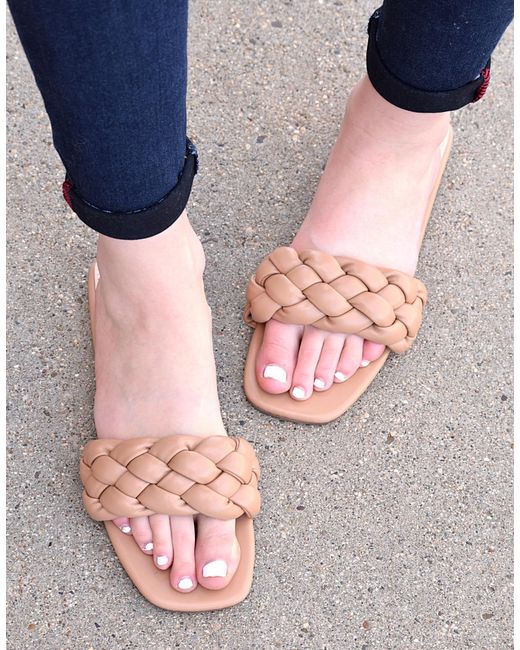 Ccocci Blue Braided Flat Sandal