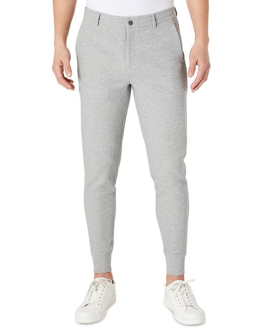 Kenneth Cole Gray Knit Stretch jogger Pants for men