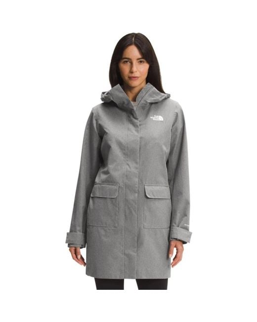 The North Face Gray City Breeze Rain Parka Ii Nf0A52Yldyy Jacket Kfc276