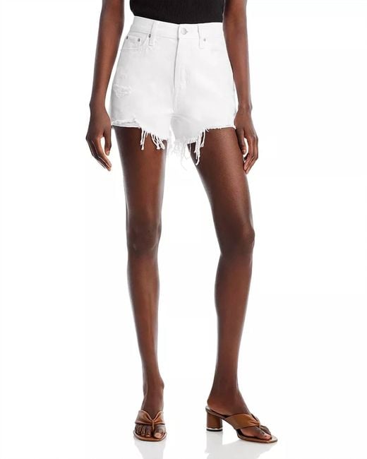 Pistola White Nova Relaxed High Rise Distressed Short