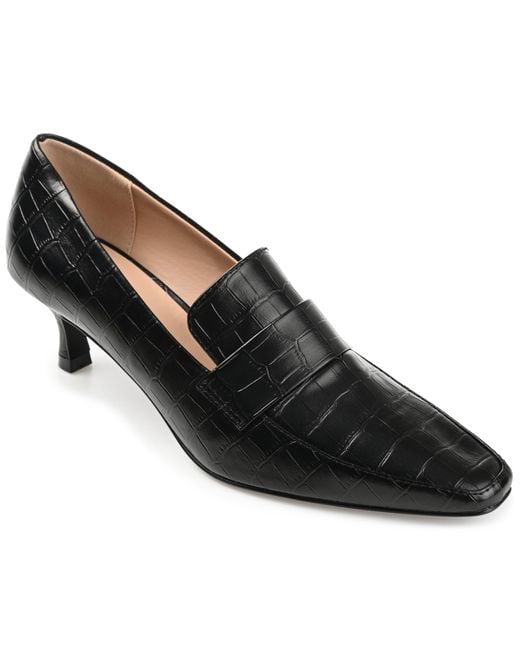 Journee Collection Black Collection Celina Pump