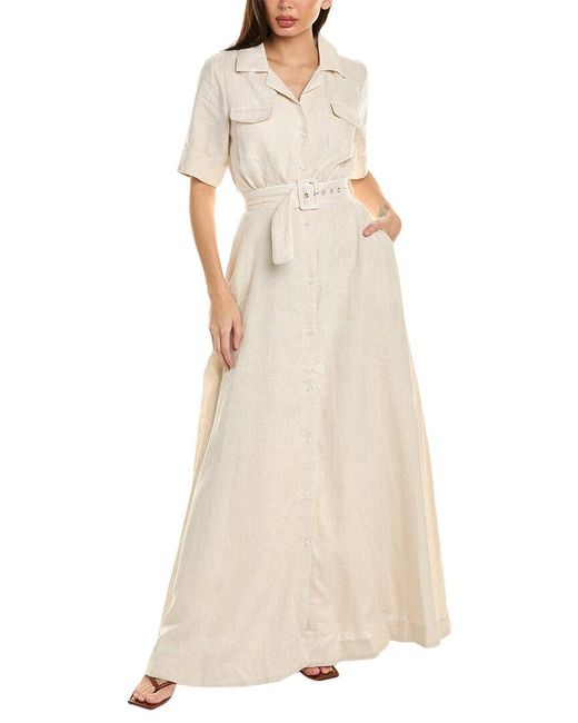 Staud Natural Millie Linen Dress