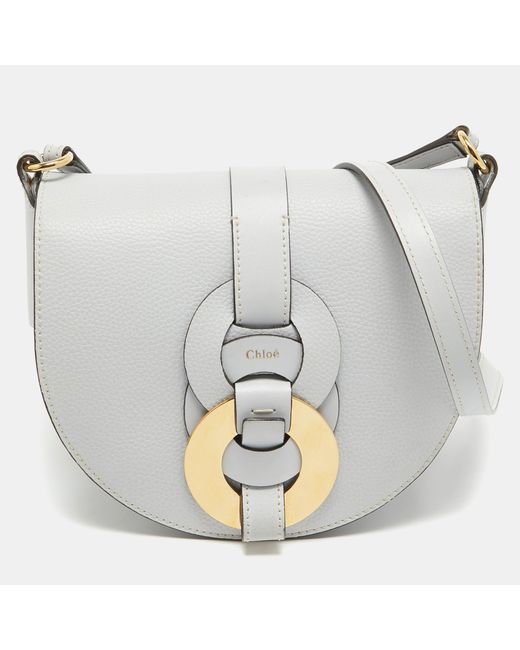 Chloé White Light Leather Darryl Shoulder Bag