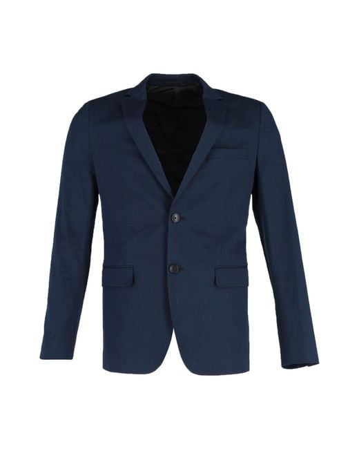 Theory Blue Single-Breasted Blazer for men