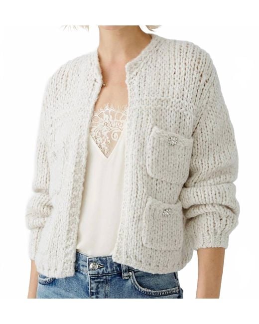 Ouí Gray Chunky Knit Cardigan