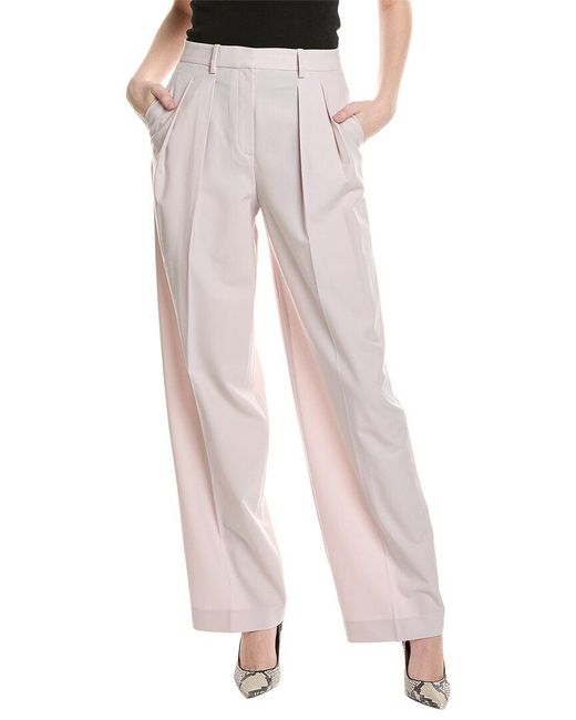 Theory Pink Double Pleat Pant