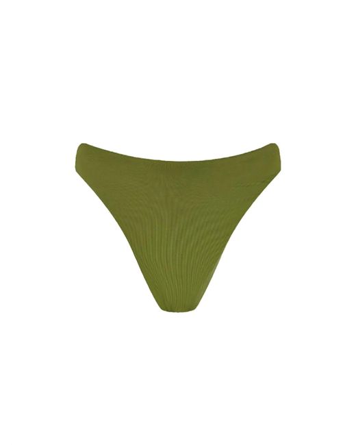 AEXAE Green Mid Rise Bikini Bottom