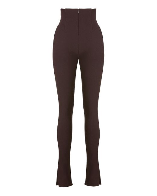Nocturne Brown High-waisted Pants
