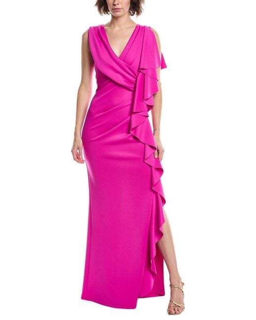 Black Halo Pink Morwen Scuba Gown