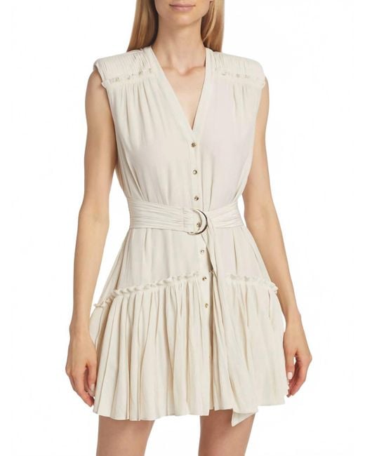 Ramy Brook White Miley Belted Tank Dress